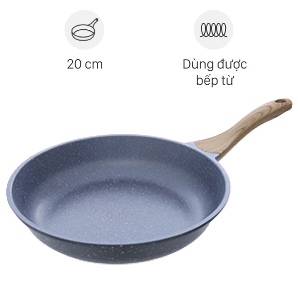 Chảo nhôm chống dính đáy từ 20 cm Delites 001CWS